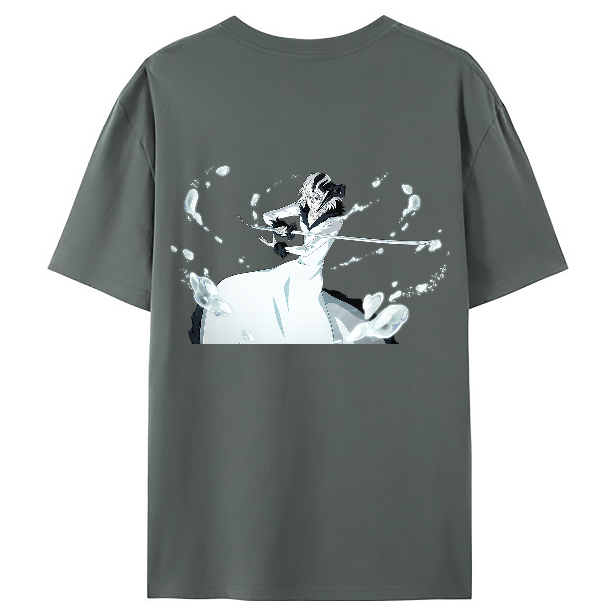 （画像用） ブリーチ 黒崎一護（くろさき いちご）BLEACH Kurosaki Ichigo 綿100％ メンズ半袖Tシャツ（バックプリント） 通気性